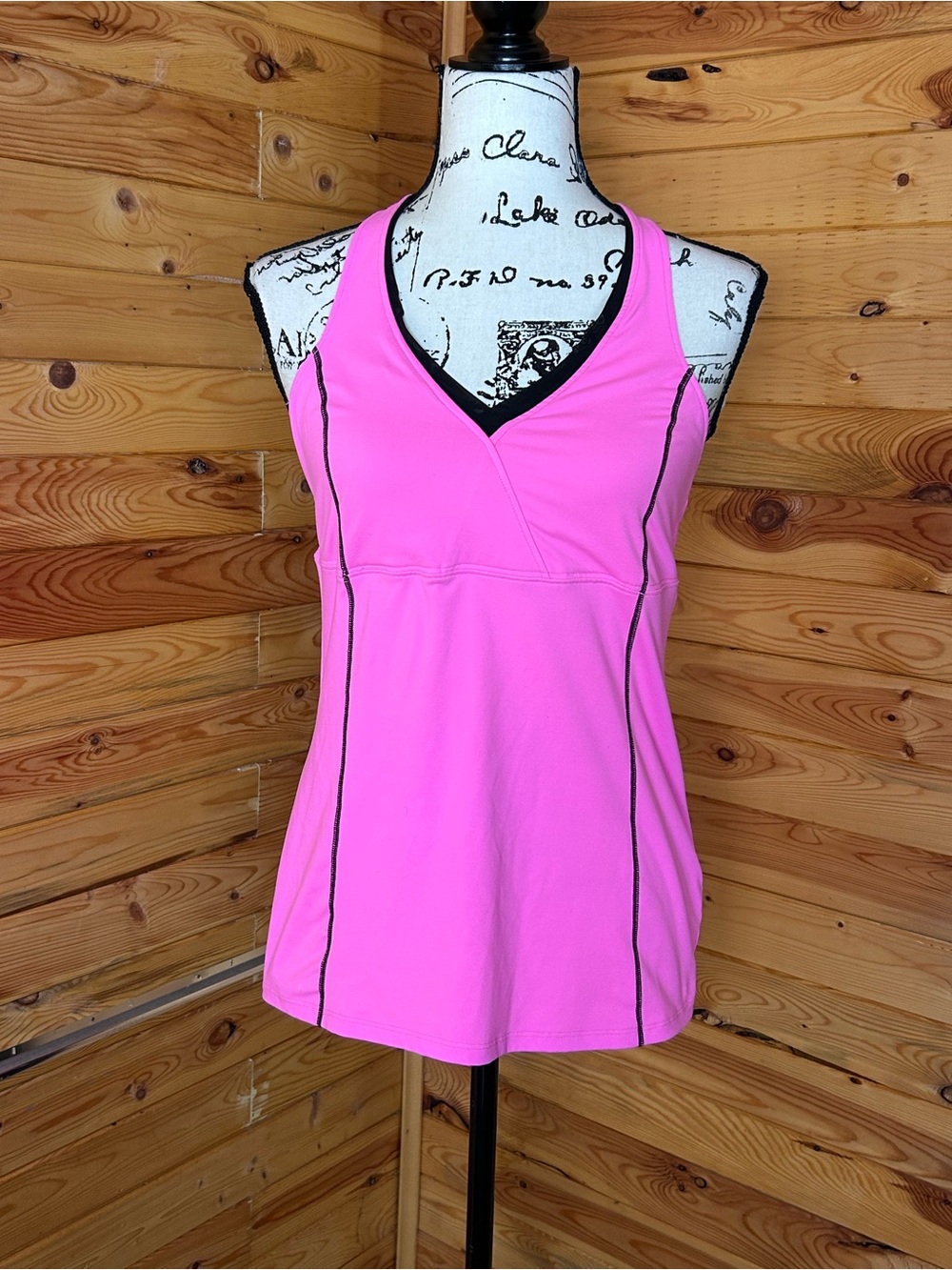 VSX Hot Pink Racerback Sports Tank with Reflective Logo
